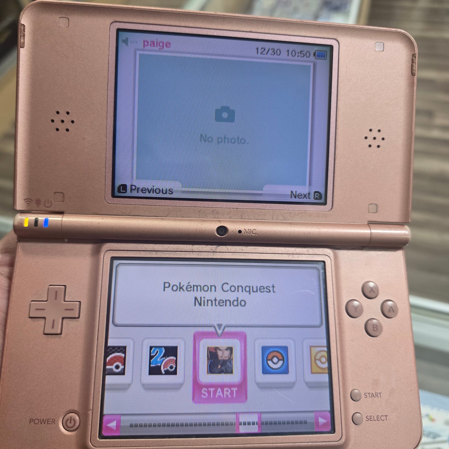 Pink Nintendo DSi XL Handheld System with Charger - Digital Pokémon Games