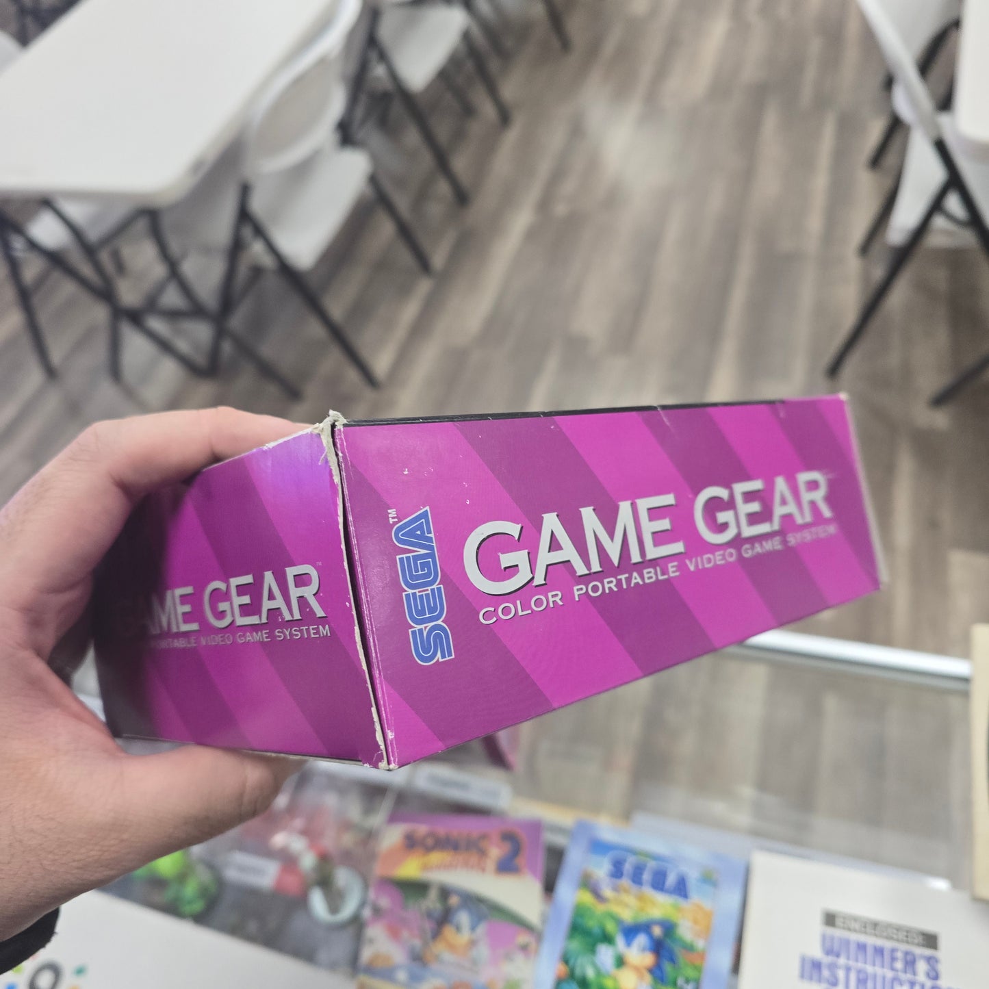 Sega Game Gear Console CIB Complete in Box Tested & Working With Sonic Bundle & Powerback/Ac Adaptor