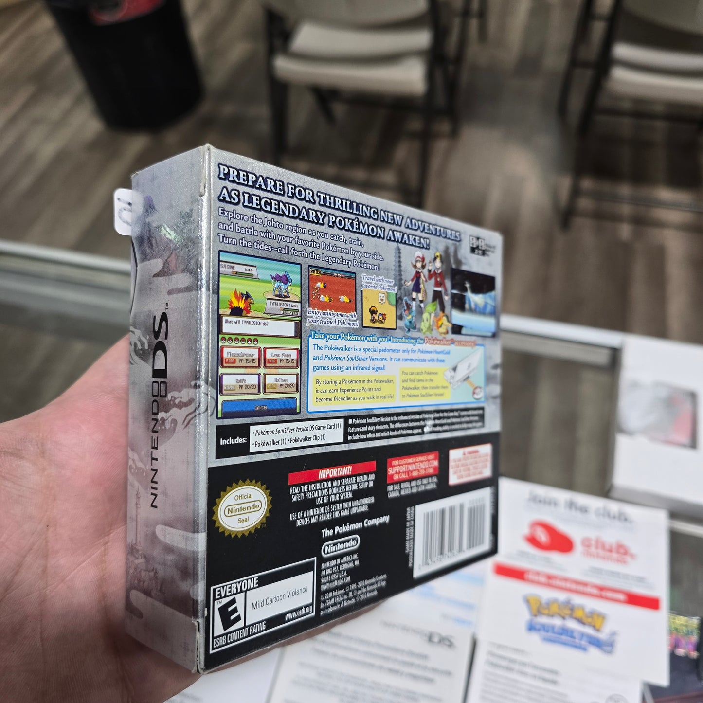 Pokémon SoulSilver Big Box with Pokewalker CIB (Very Clean) (Authentic) Nintendo DS