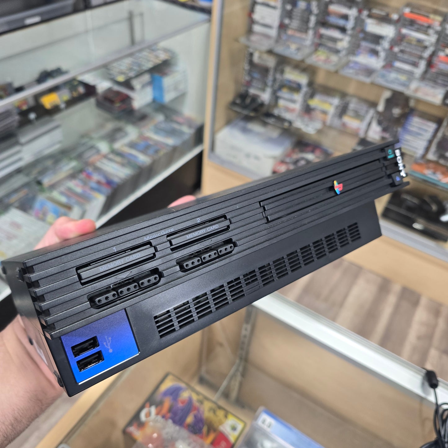 Playstation 2 Original System with One Controller and Wires + Memory Card
