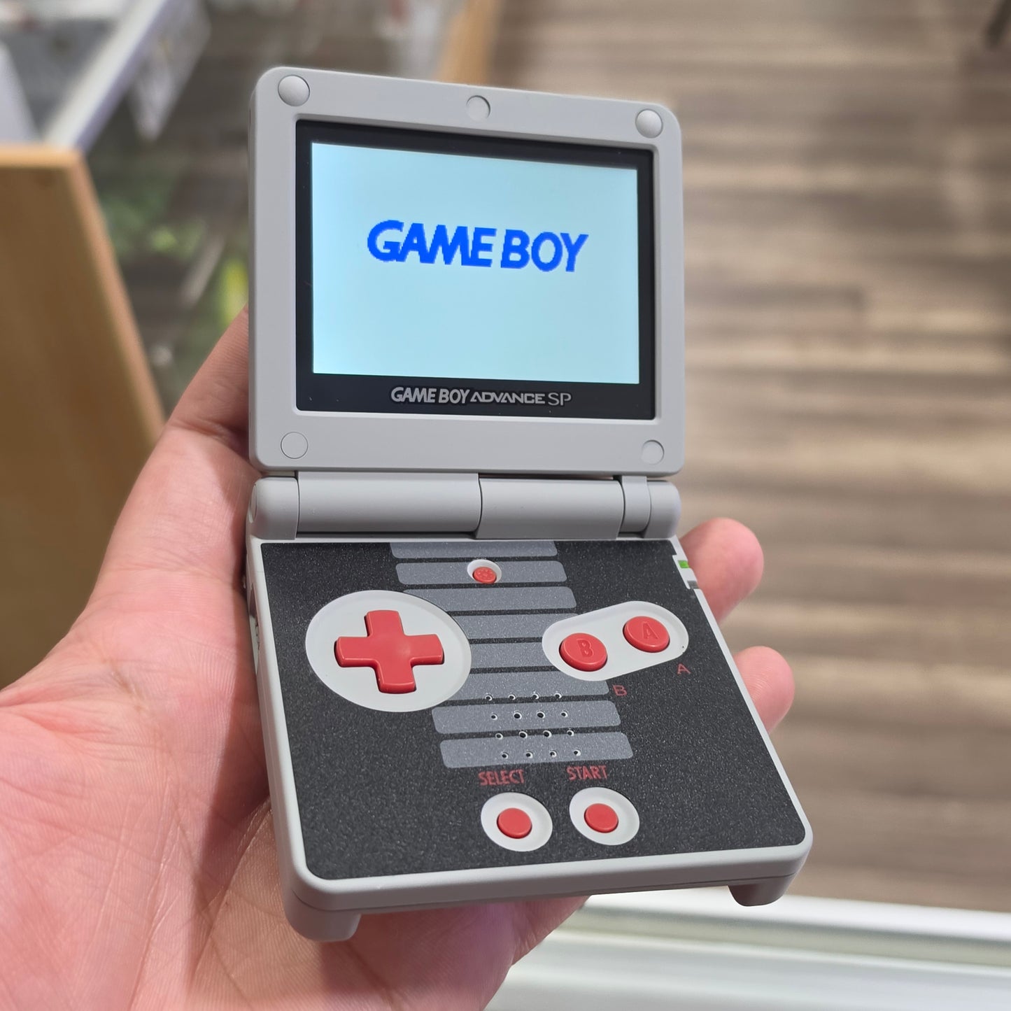 Custom Nintendo Gameboy Advance SP Handheld System with Brighter Screen and Charger