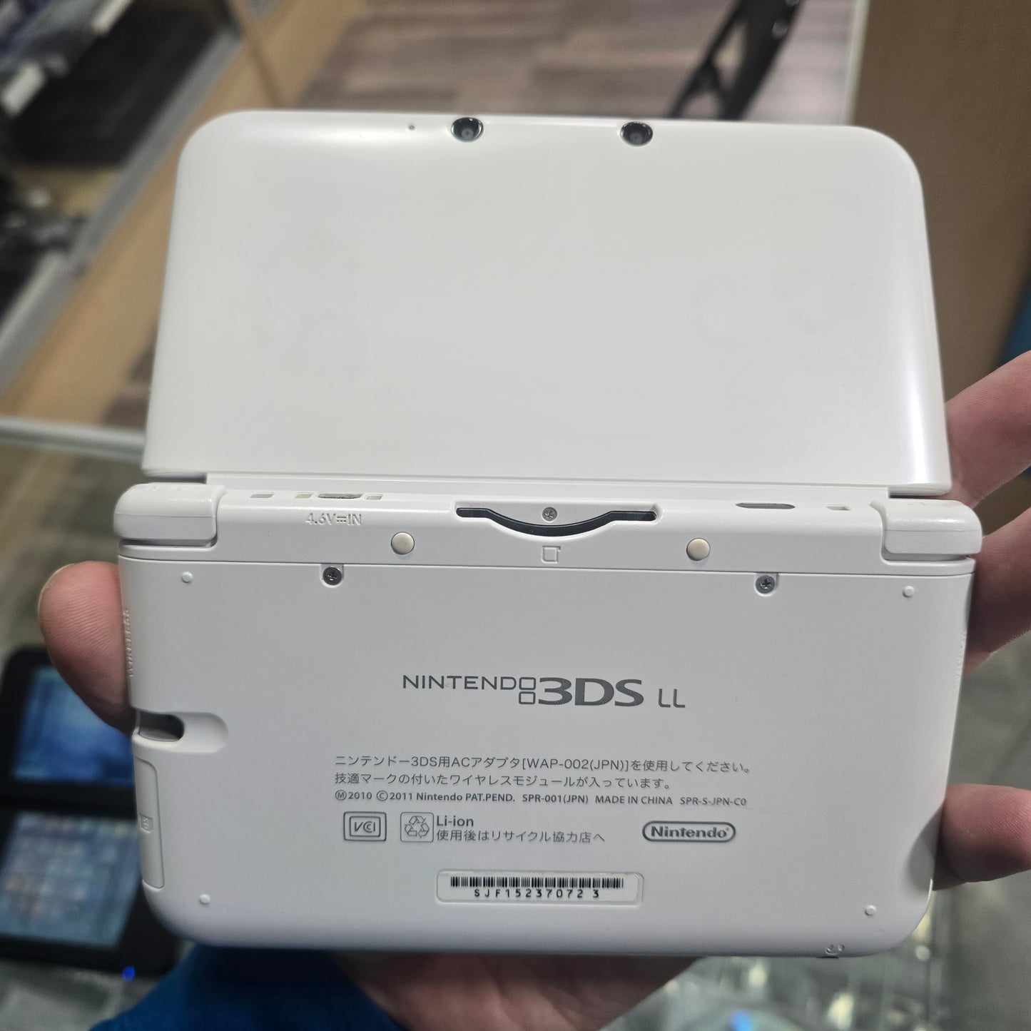 White Nintendo 3DS LL Handheld System (US Region) with Digital Games (Glaceon)