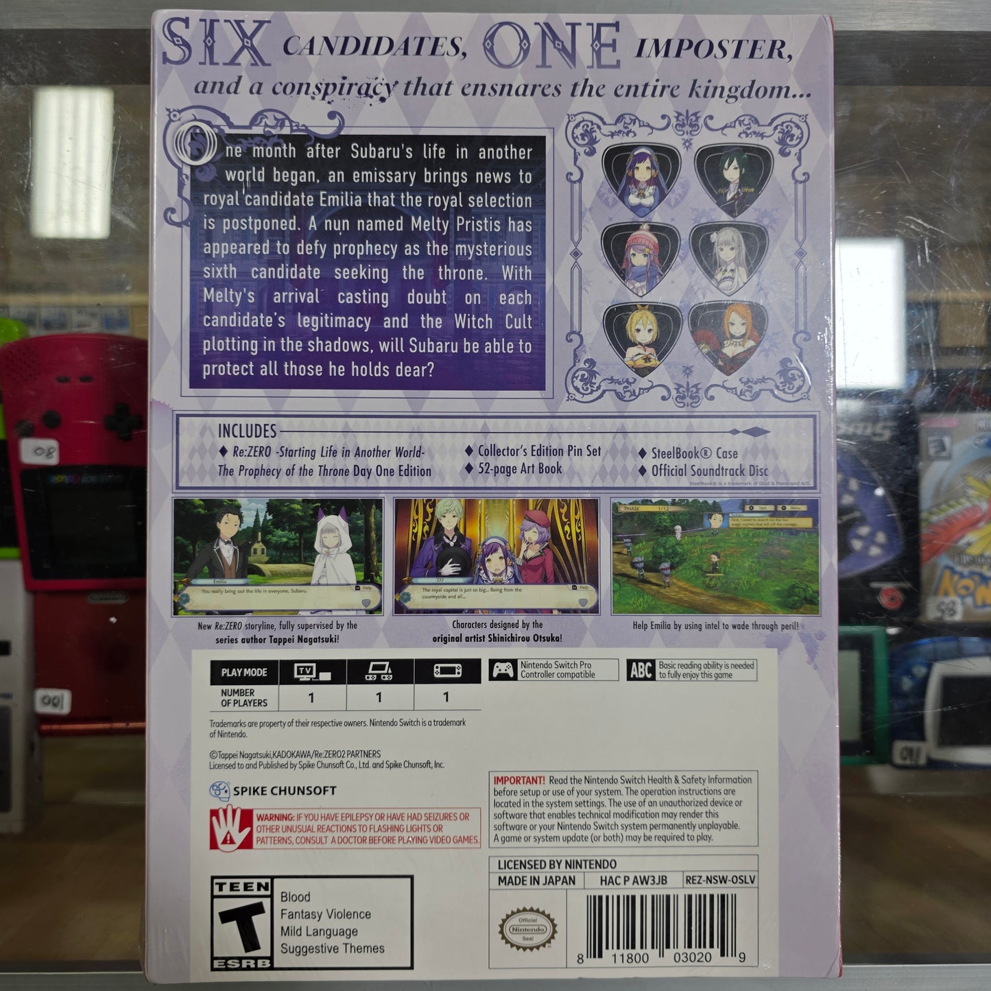 New Sealed Re : Zero -Starting Life In Another World- The Prophecy of the Throne Collectors Edition Nintendo Switch