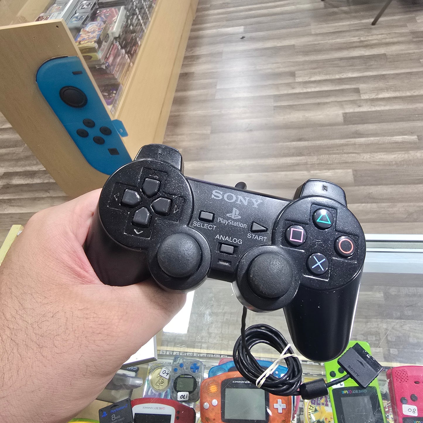 Silver Playstation 2 System with Controller and Wires (Plus Memory card)