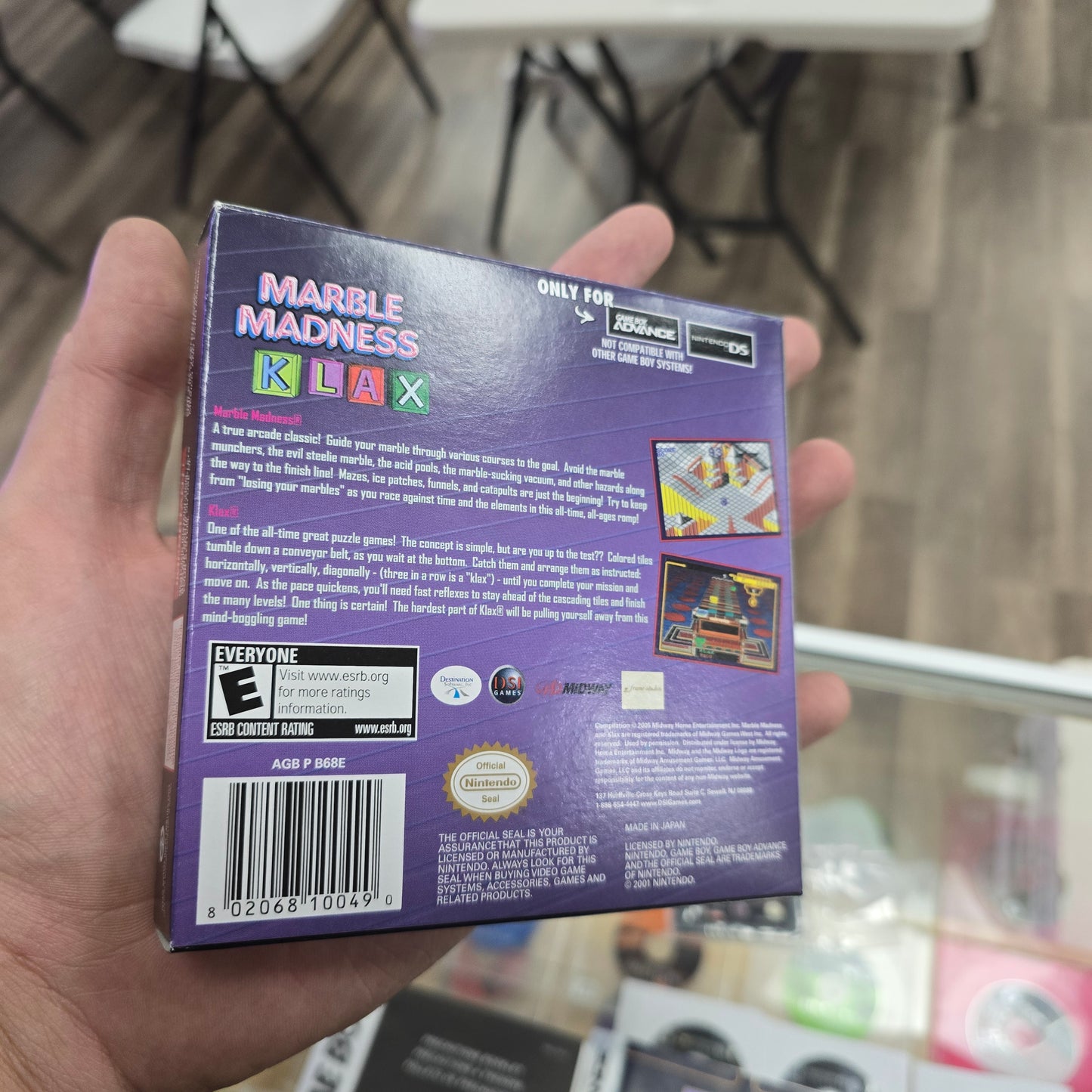 Marble Madness & Klax CIB Nintendo GameBoy Advance