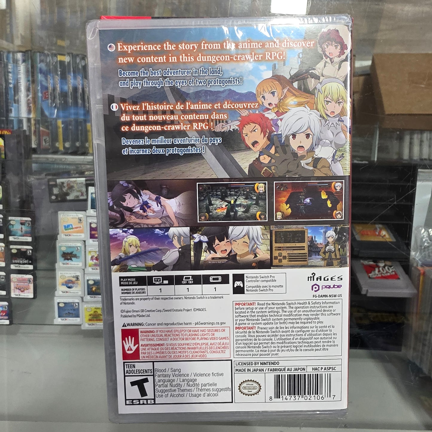 Is It Wrong to Try to Pick Up Girls in a Dungeon? Familia Myth Infinite Combate - Nintendo Switch New