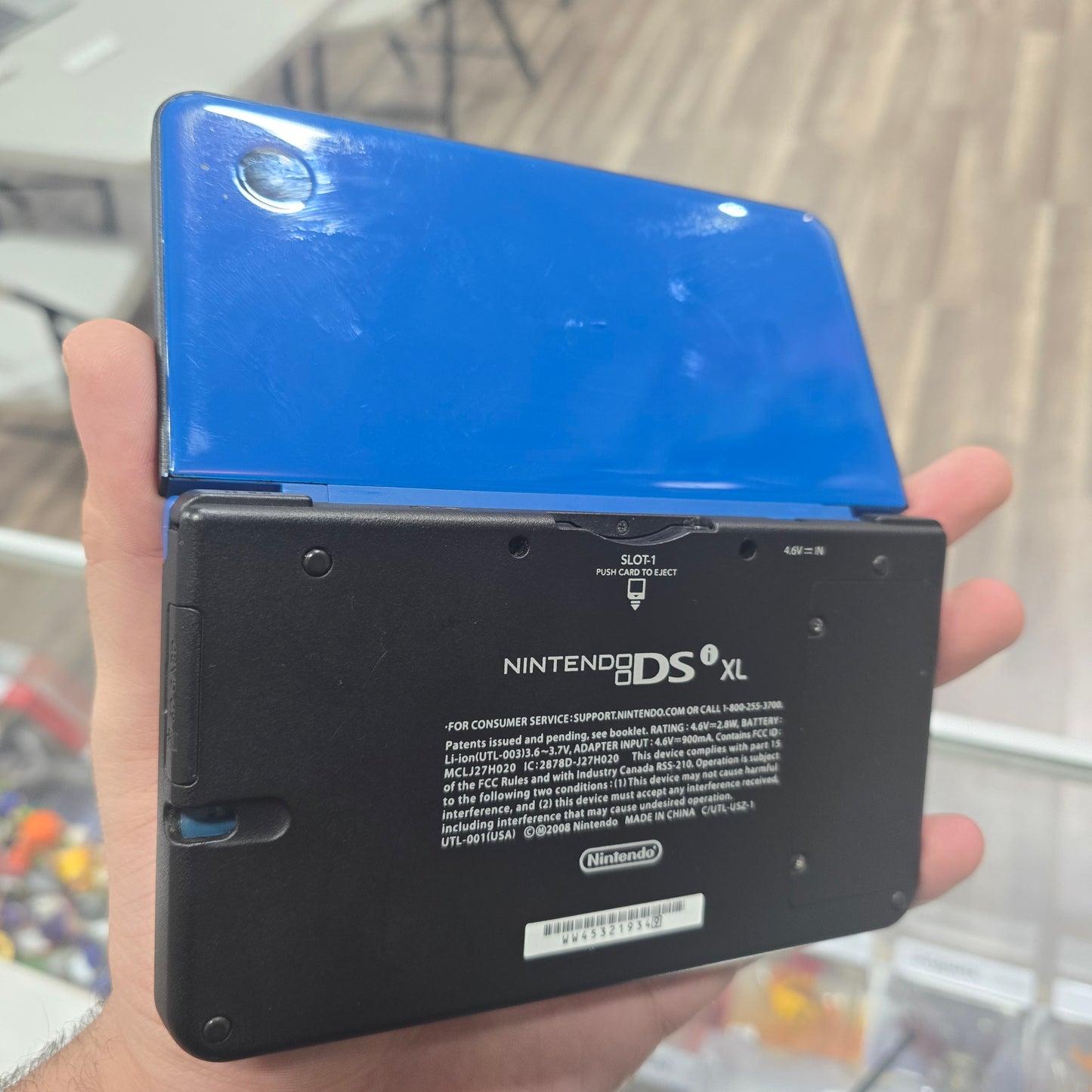 Blue Nintendo DSi XL Handheld System with Charger (Has Twilight Menu)