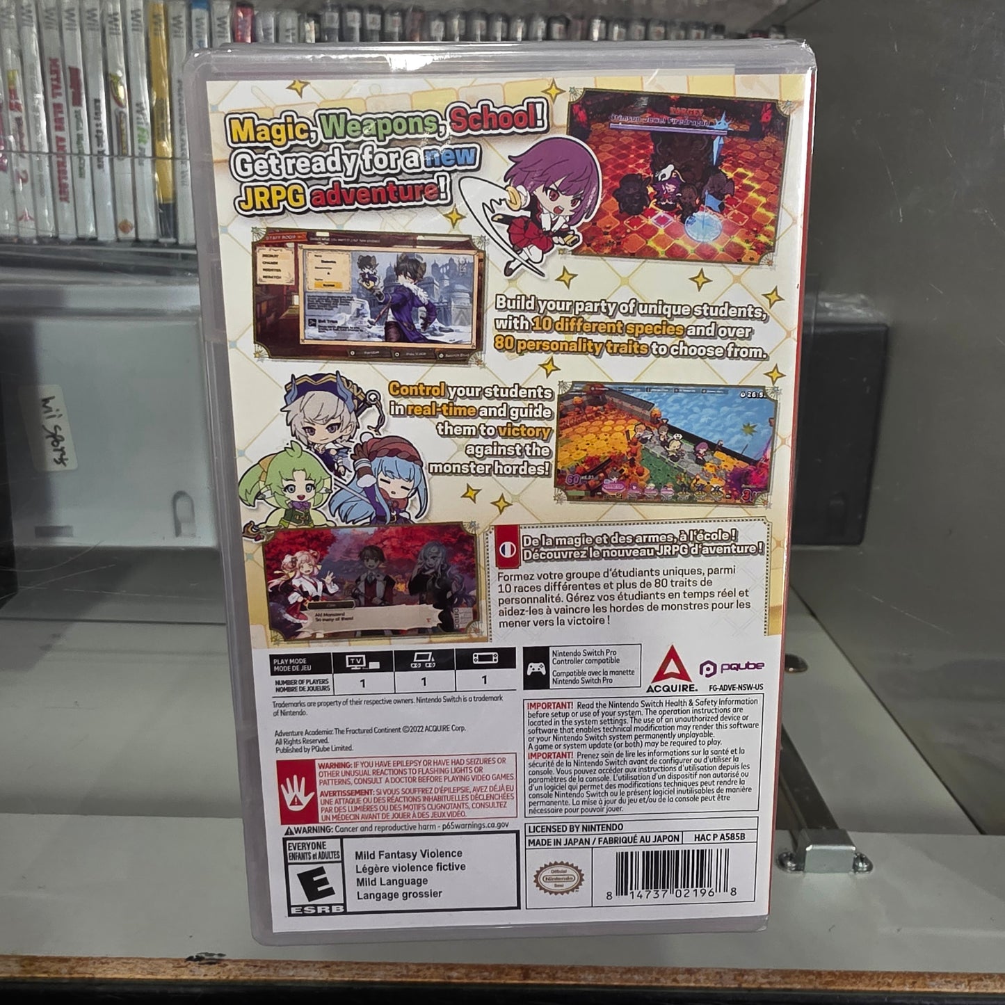 New Sealed Adventure Academia The Fractured Continent Nintendo Switch