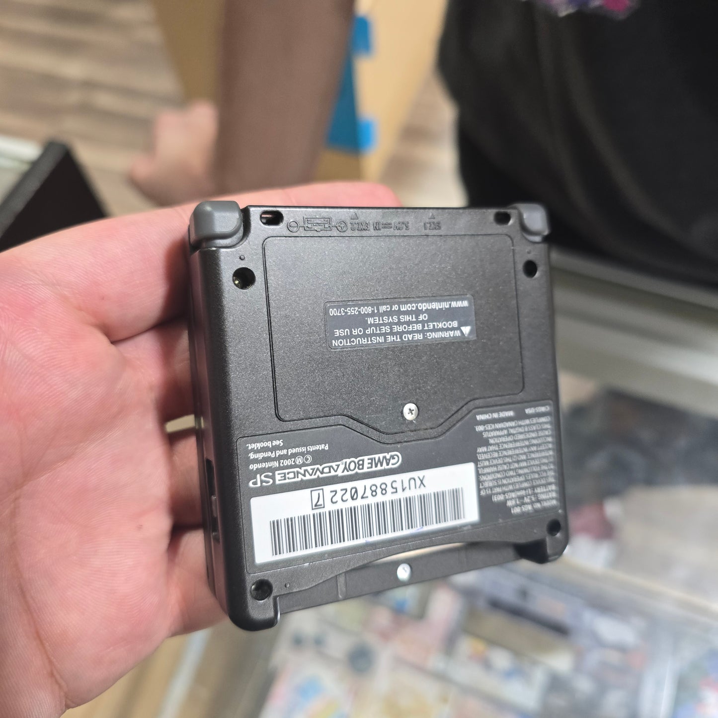 Black Nintendo Gameboy Advance SP 001 Model with Charger