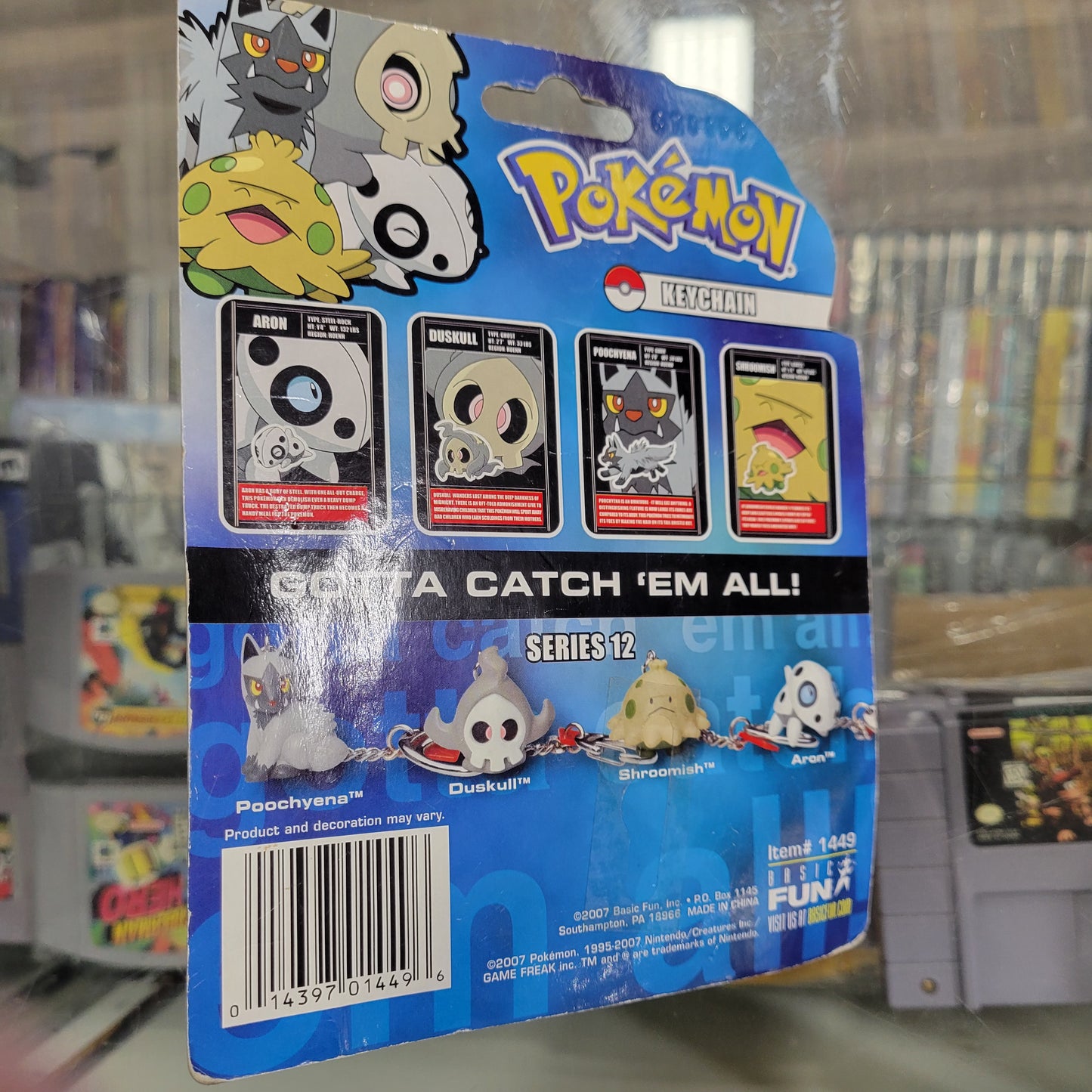New Sealed Aron Pokémon Keychain Series 12
