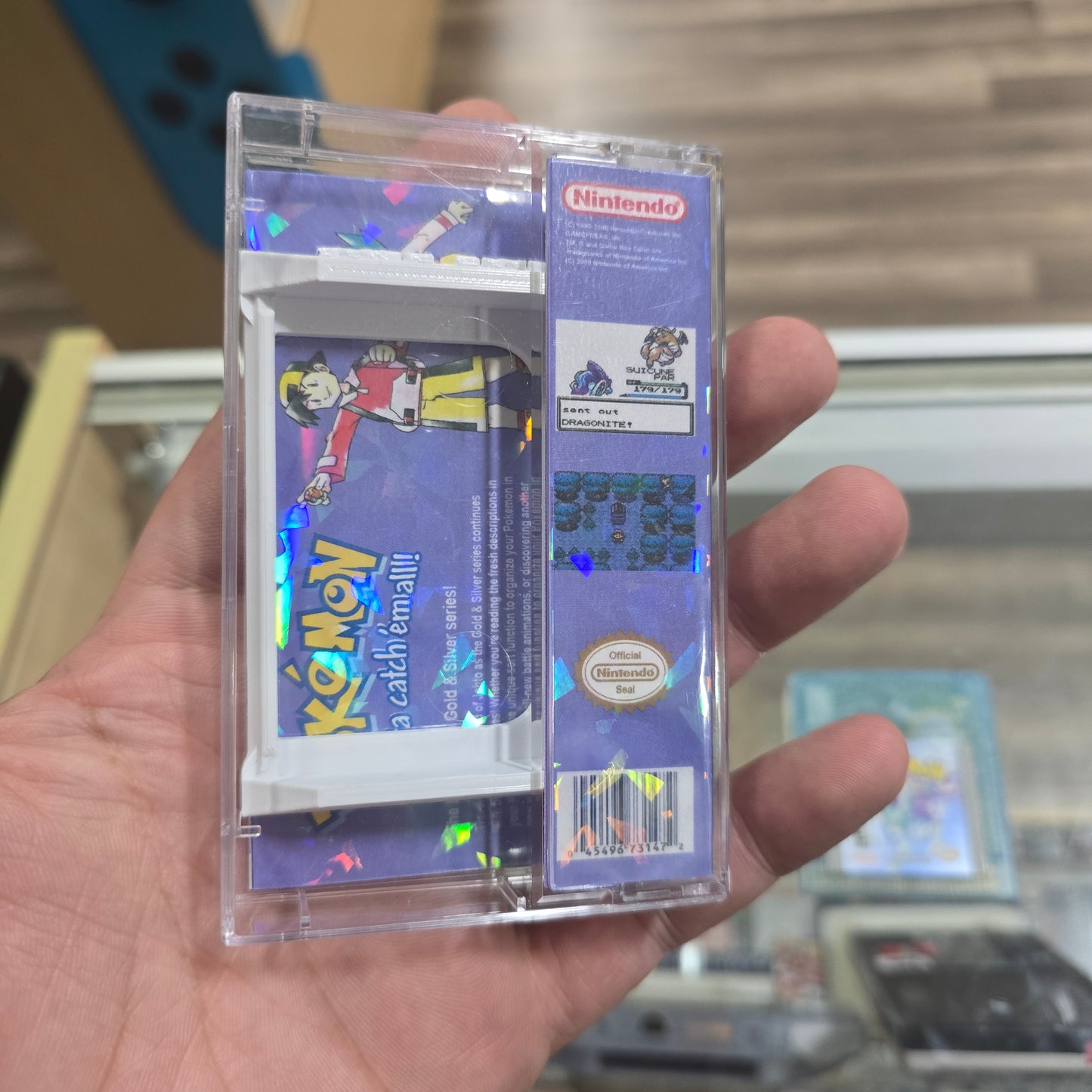 Pokémon Crystal with Custom Case (Saves) (Authentic) Nintendo Gameboy Color