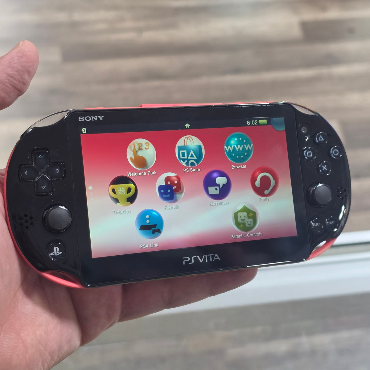 Red Playstation Vita 2000 Handheld System with Charger (JP) (Region Free)