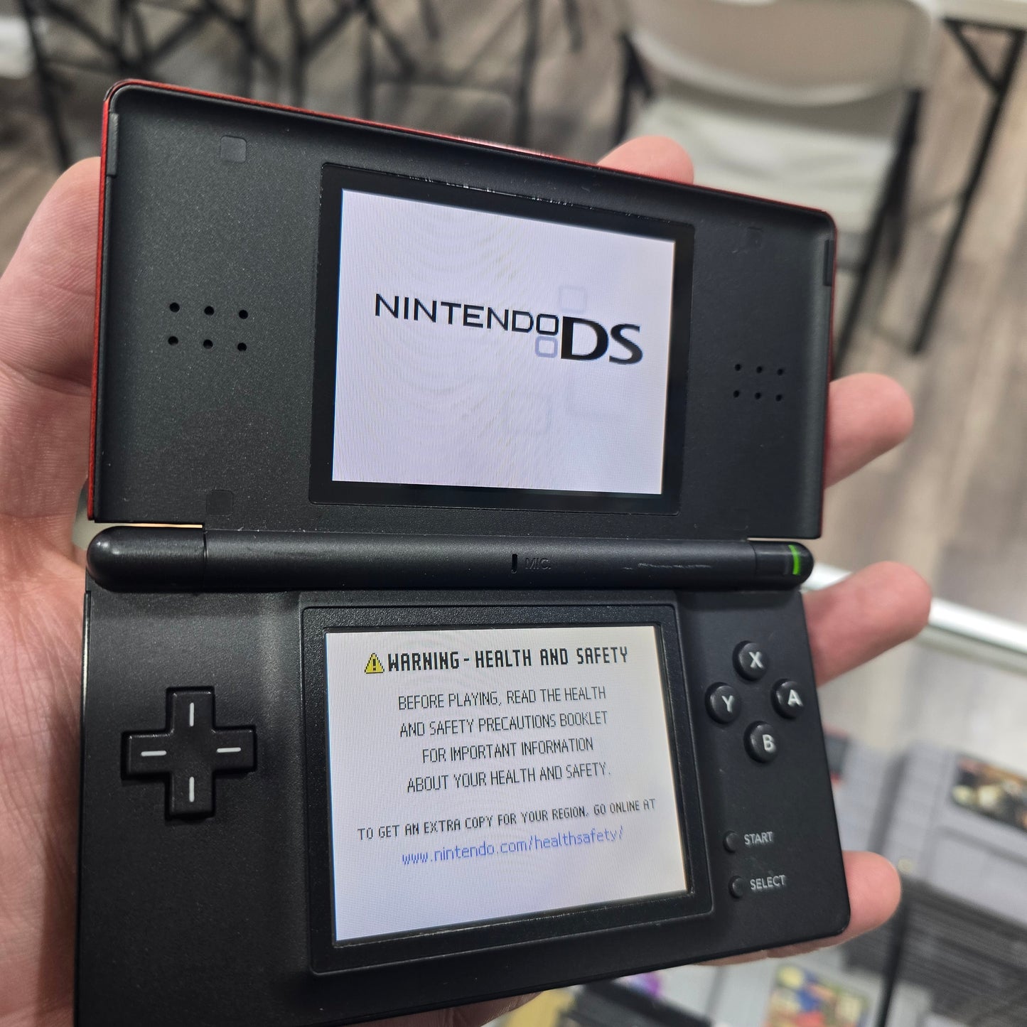 Red & Black Nintendo DS Lite Handheld System with Charger