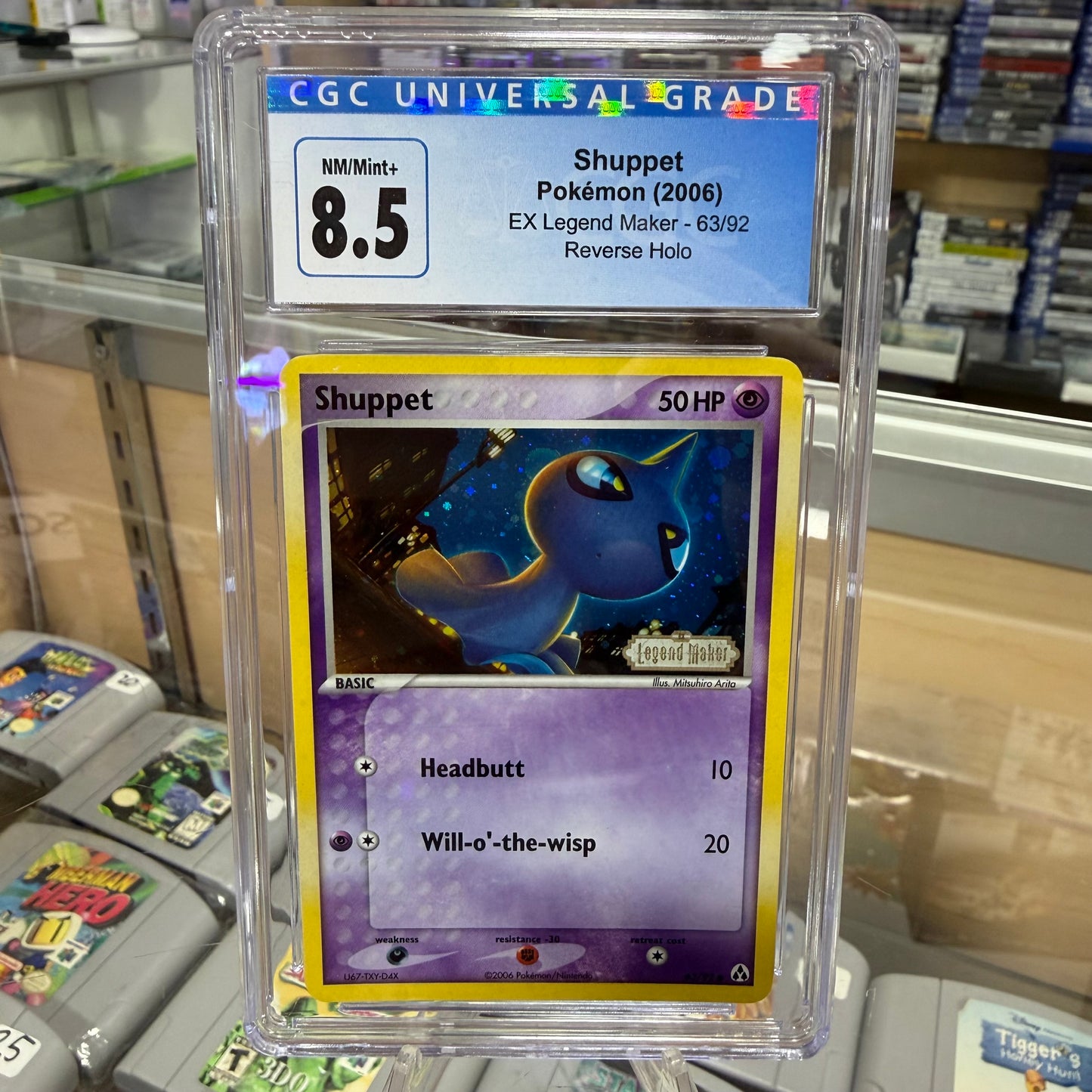 2006 Pokemon Ex Legend Maker #63/92 Shuppet Reverse Holo CGC 8.5 MINT