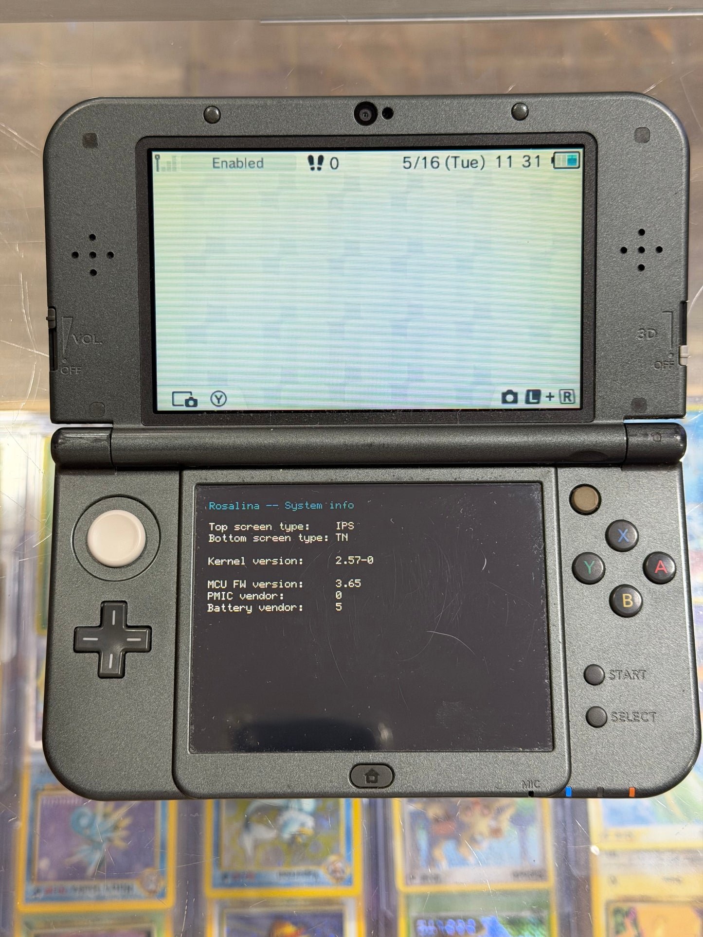 (753) Black “New” Nintendo 3DS XL Handheld System With Charger (Region Free)(JAPANESE TO US) (Top IPS, Yellowing Bottom Screen)