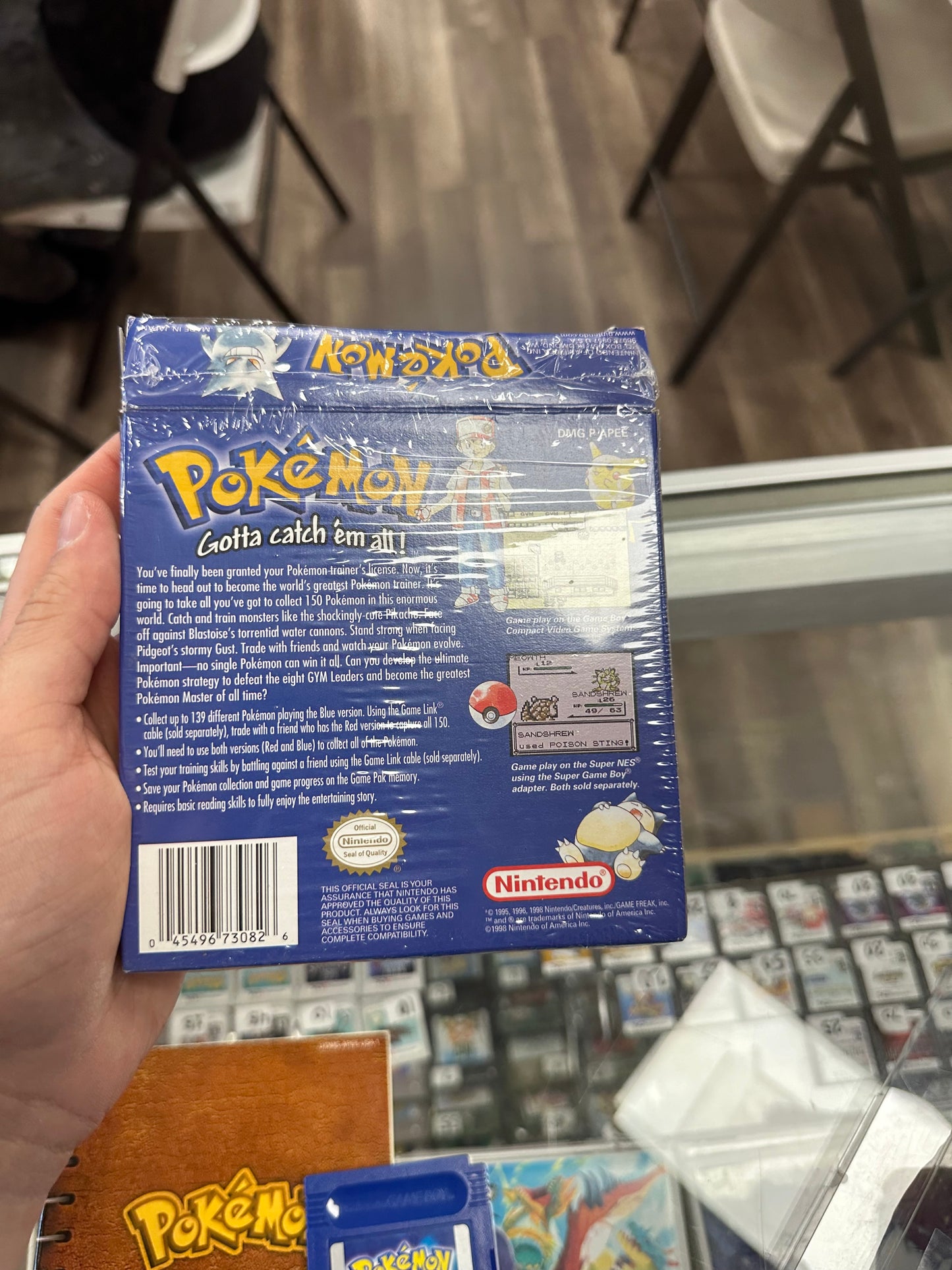 Pokémon Blue Nintendo Gameboy CIB  With Seal