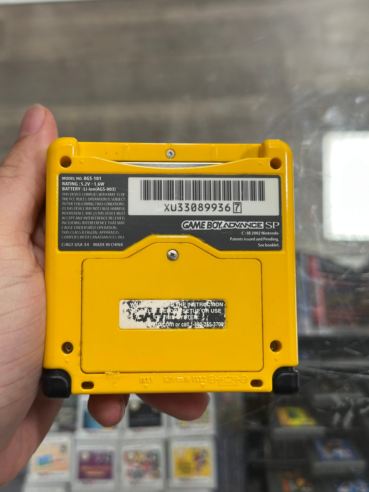 Pikachu Gameboy Advance SP GameBoy Advance AGS 101 Authentic Shell