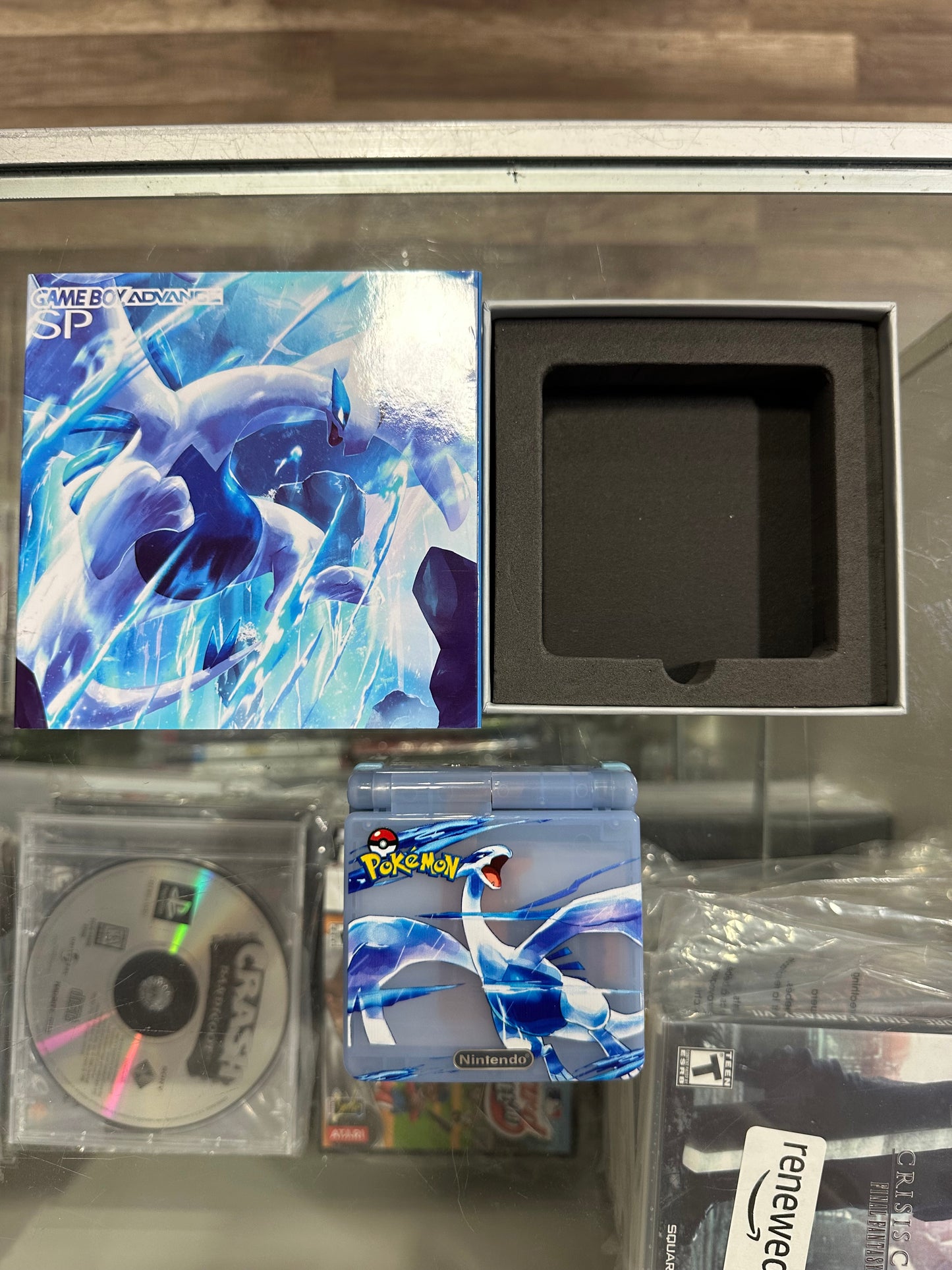 Nintendo Gameboy Advance SP Lugia Themed IPS mod and USB-C mod