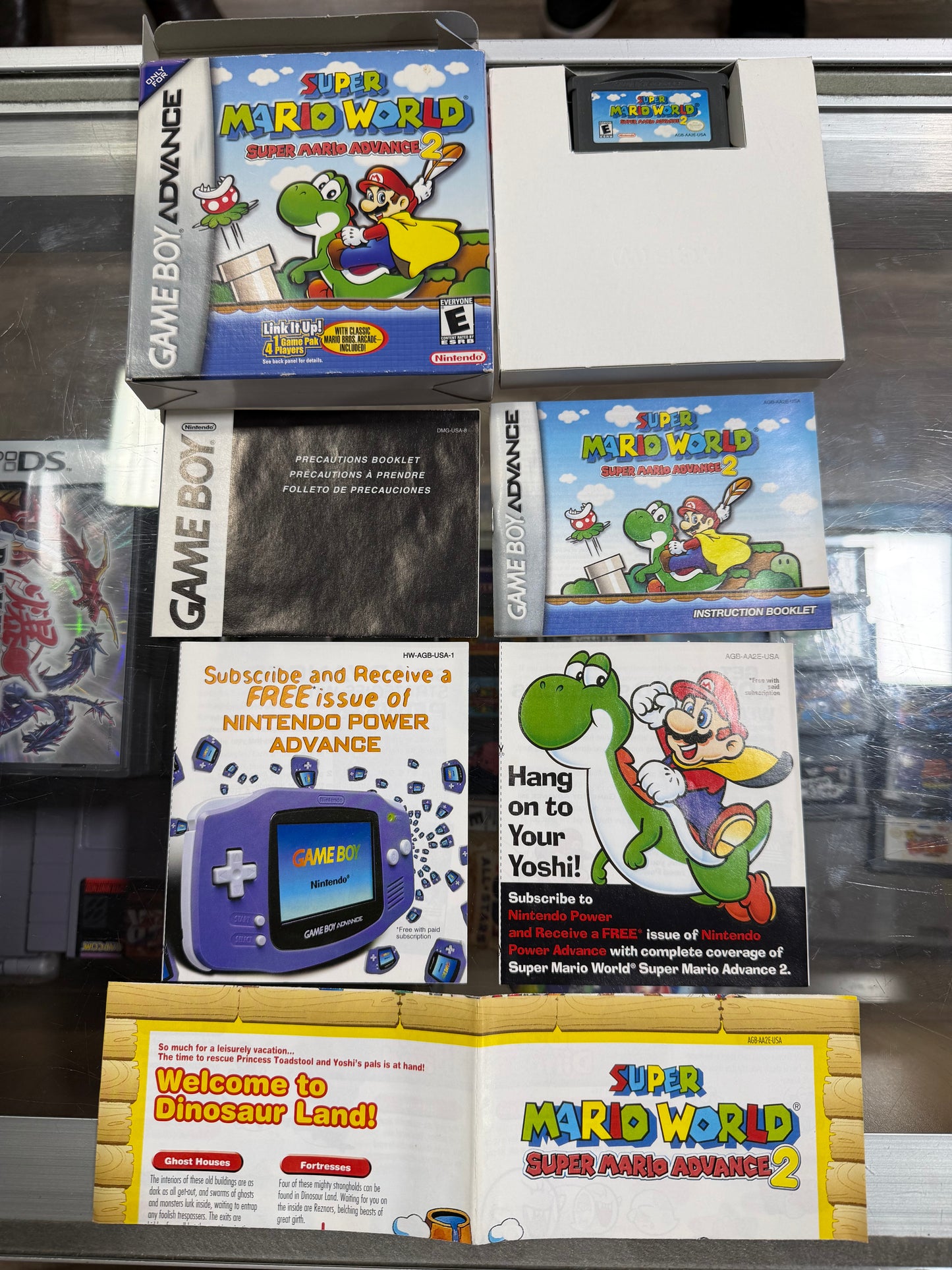 Super Mario World: Super Mario Advance 2 GameBoy Advance With Poster