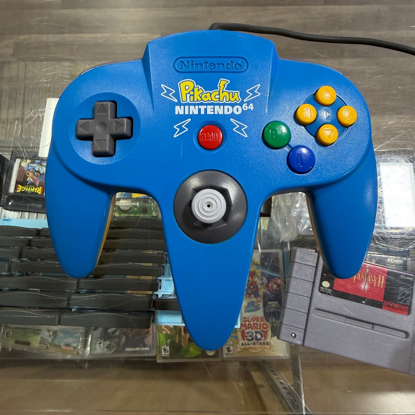Pikachu Blue Console JP Nintendo 64 (Region Free) (cables controller included)