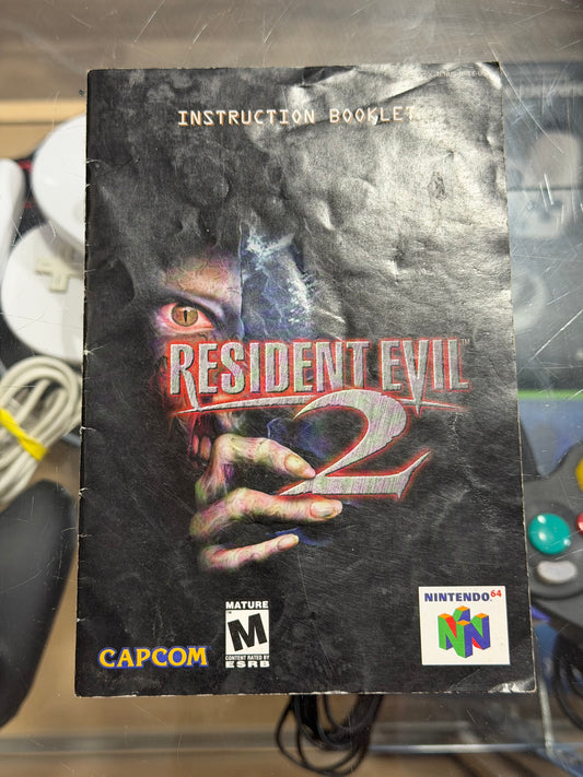 Resident Evil 2 Nintendo 64 Manual Only