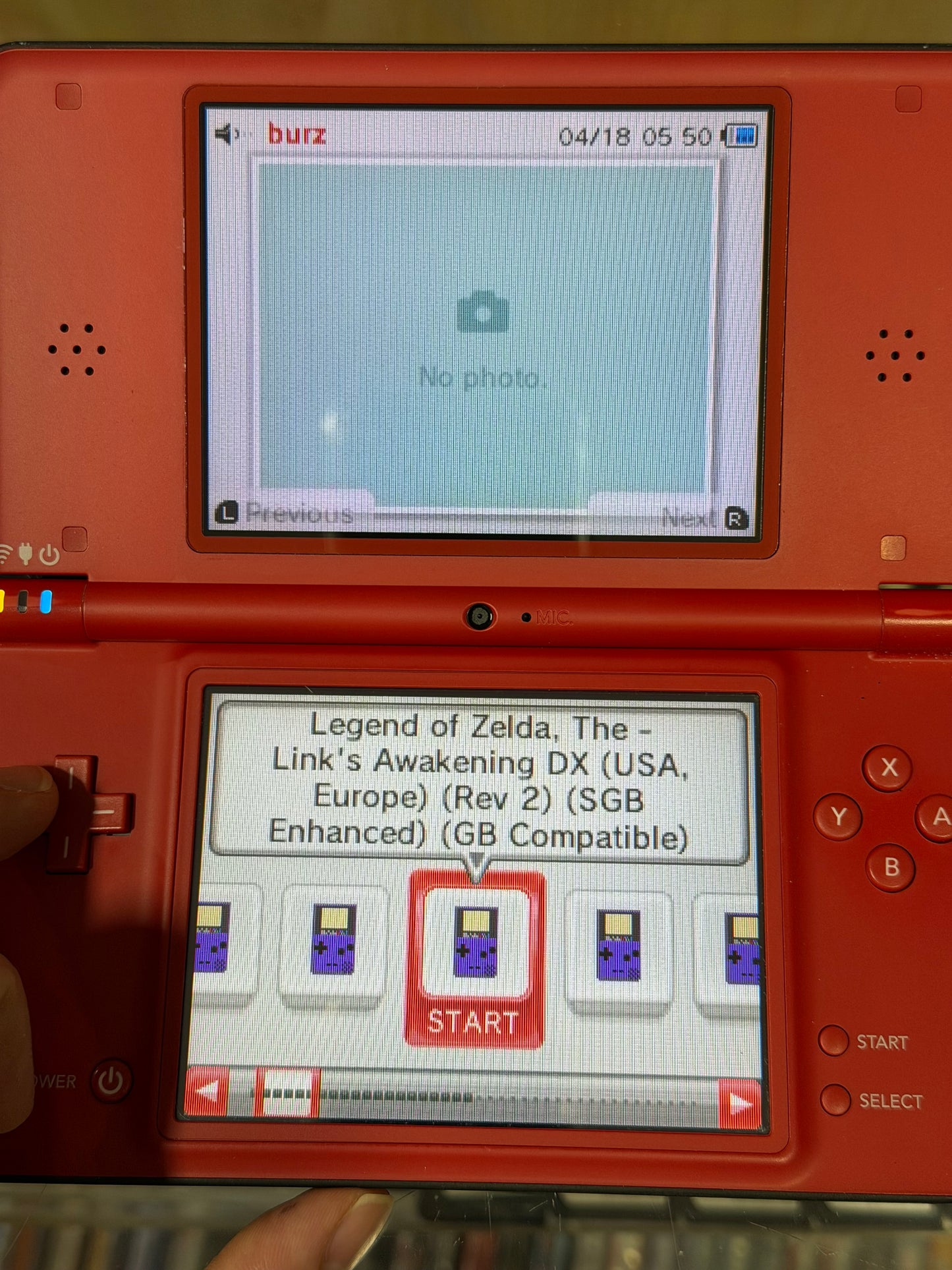 Nintendo DSi XL Red Mario System - With Digital Games
