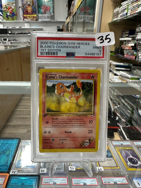 Blaine's Charmander 1st Edition - Gym Heroes (G1) PSA 9