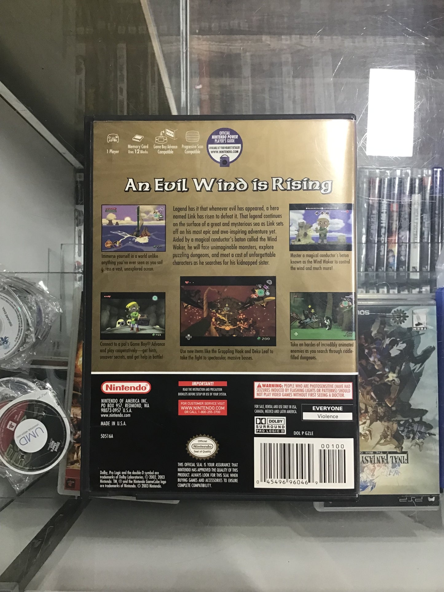 The Legend of Zelda The Wind Waker Nintendo GameCube Case and Insert ONLY