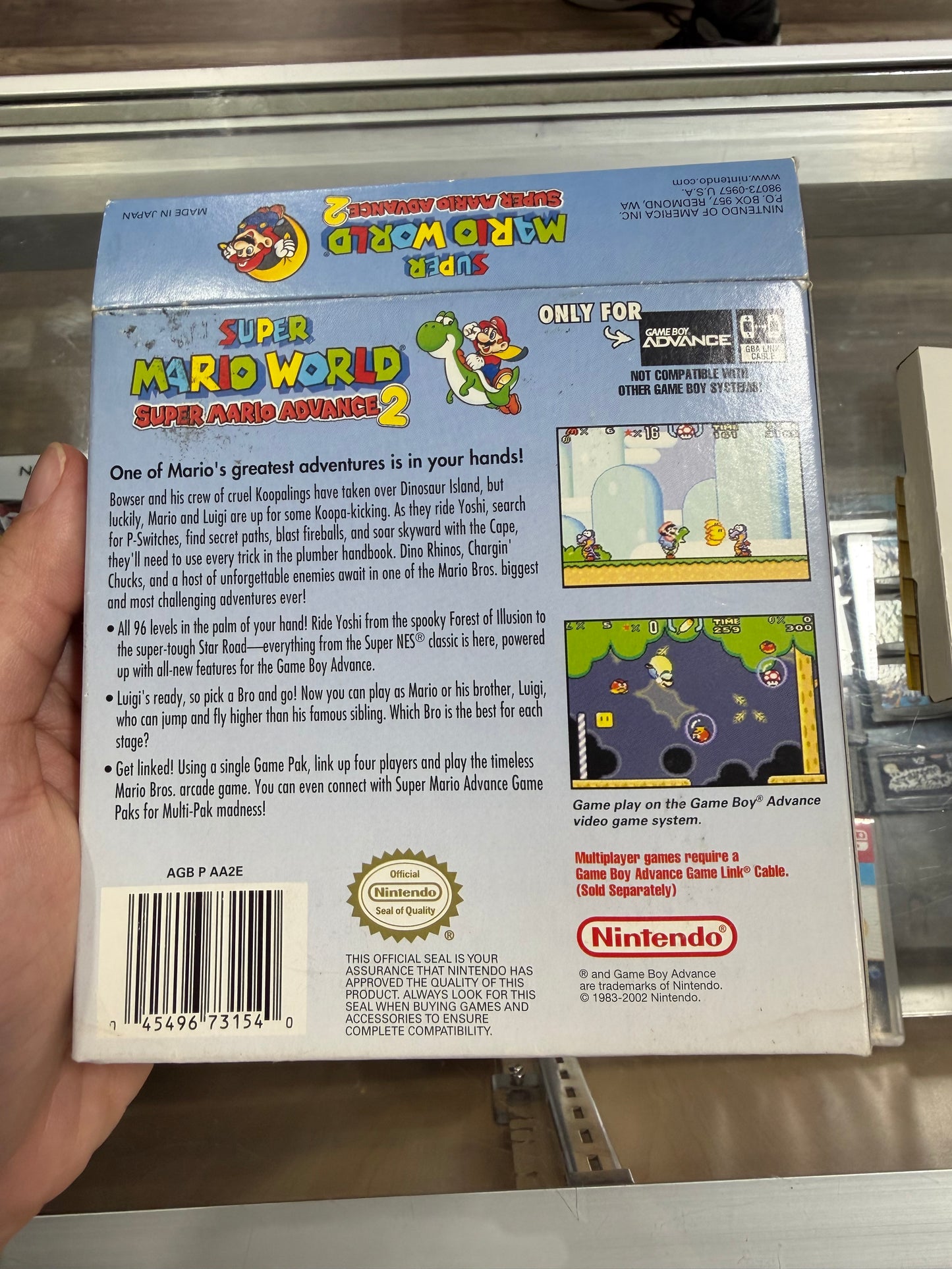 Super Mario World: Super Mario Advance 2 GameBoy Advance With Poster