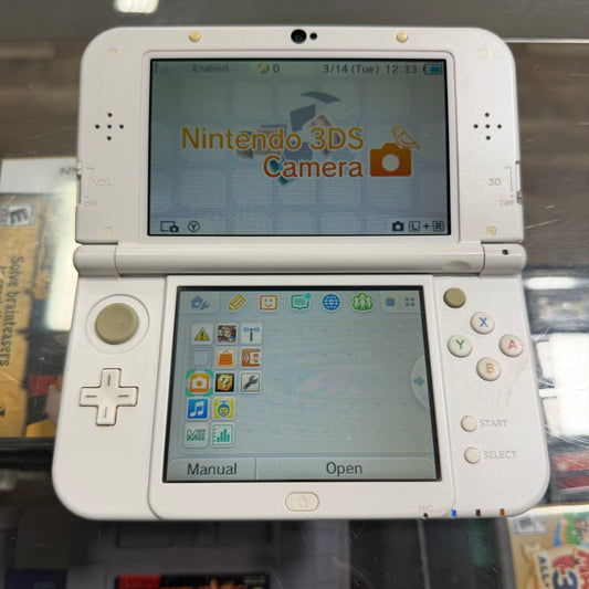 White Nintendo 3DS XL Handheld System With Charger (Region Free)(JAPANESE TO US)