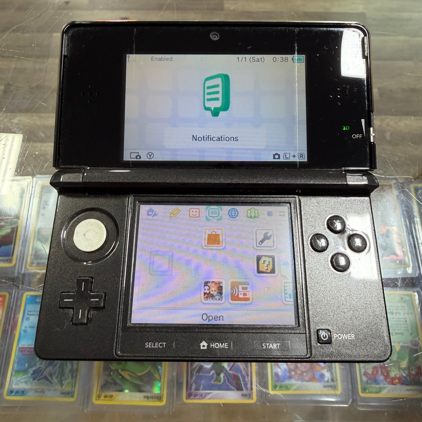 Nintendo 3DS Cosmo Black Nintendo 3DS system handheld (Charger included)