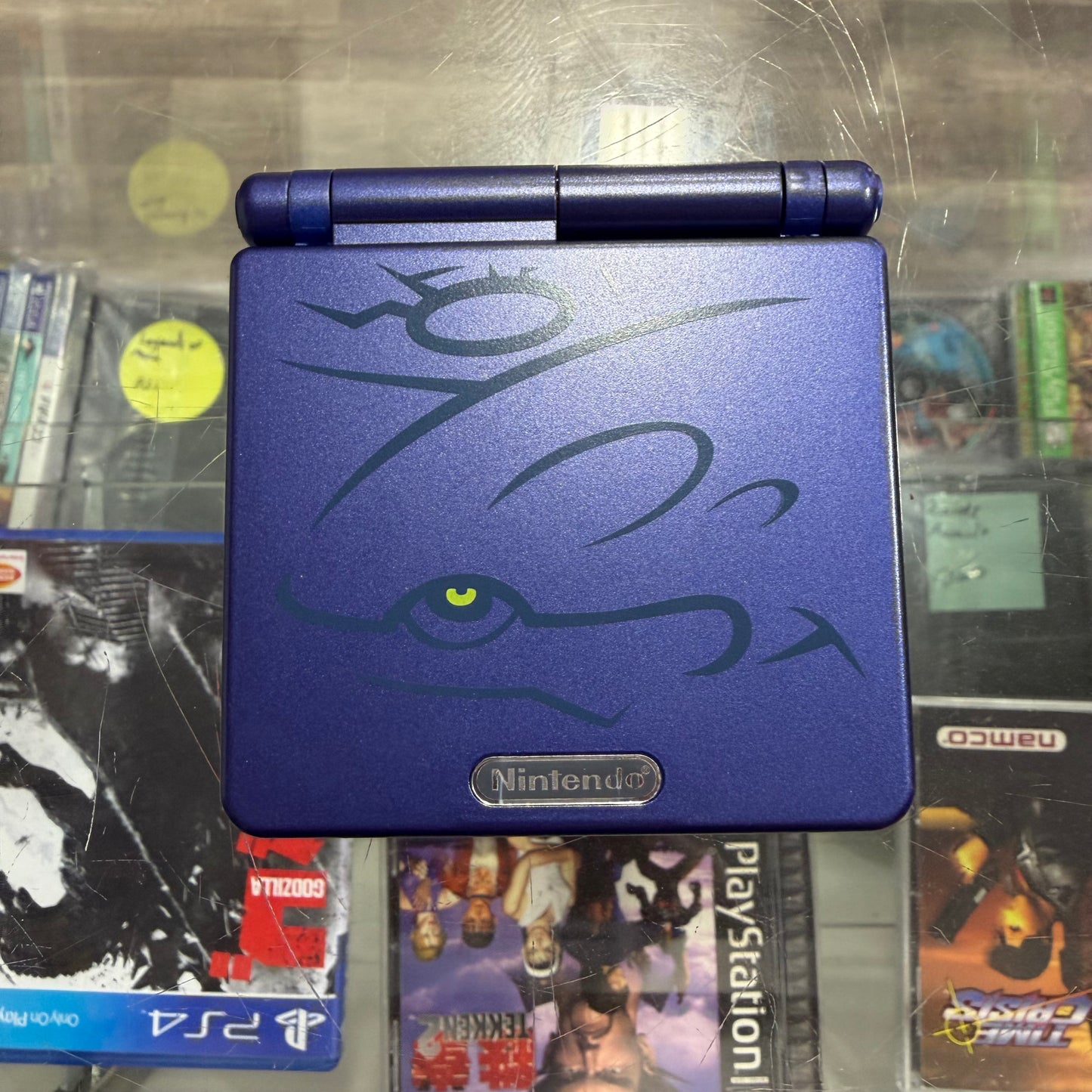 Custom Brighter Nintendo Gameboy Advance SP Handheld System with Charger (Kyogre)