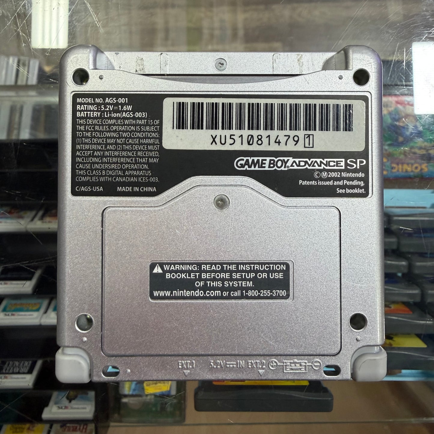 Platinum Gameboy Advance SP GameBoy Advance (Charger included)