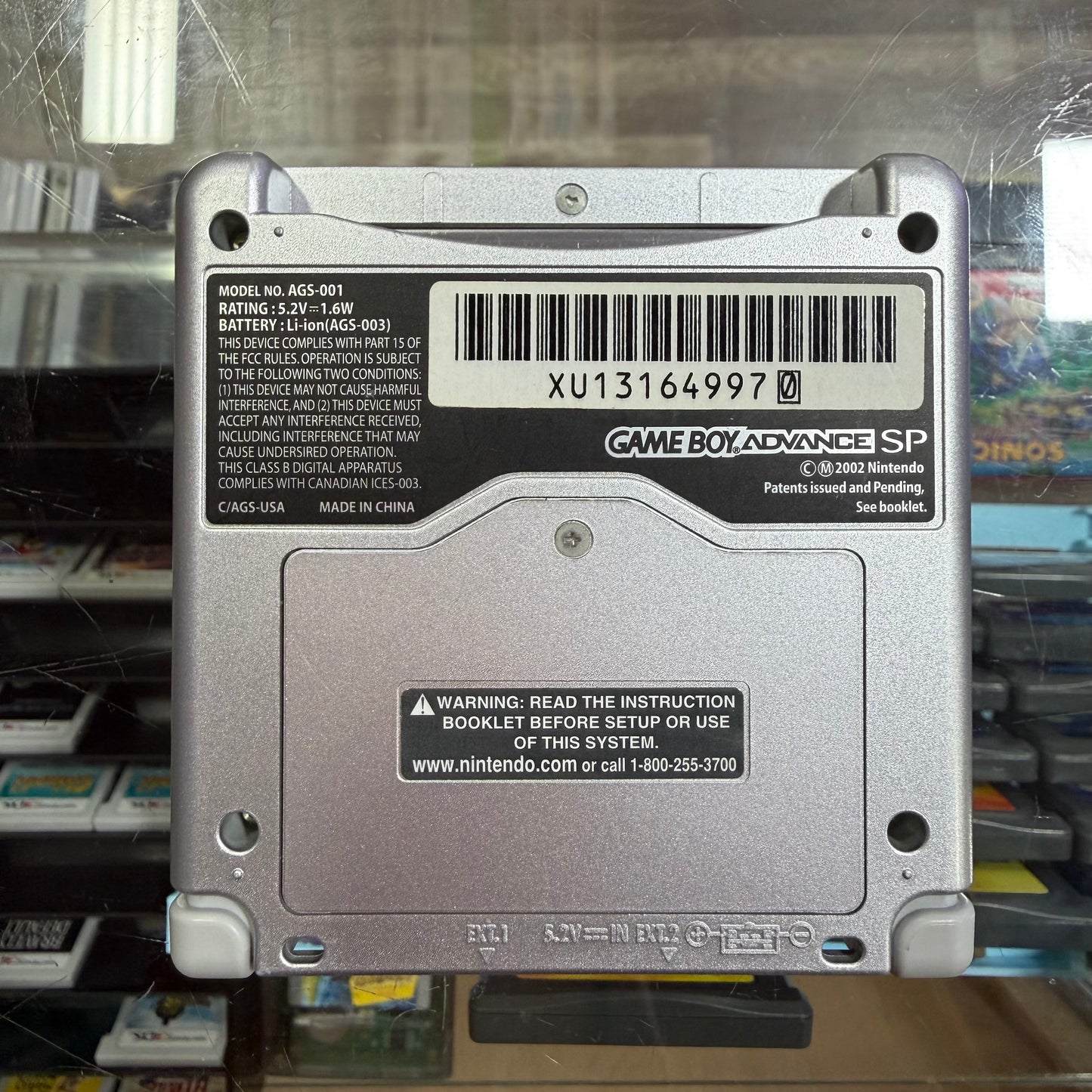 Platinum Gameboy Advance SP GameBoy Advance (Charger included)