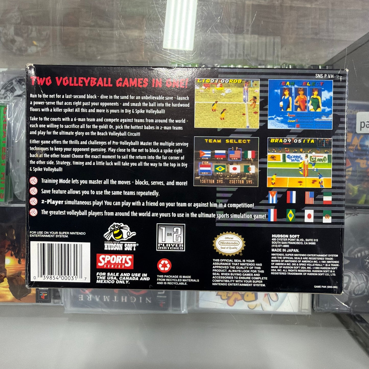 Dig And Spike Volleyball Super Nintendo