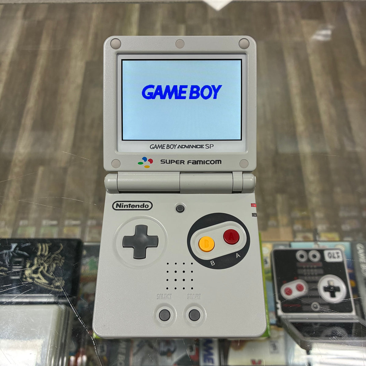 Custom Famicom Shell Nintendo Gameboy Advance SP Handheld System with Brighter Screen (IPS) W/CHARGER
