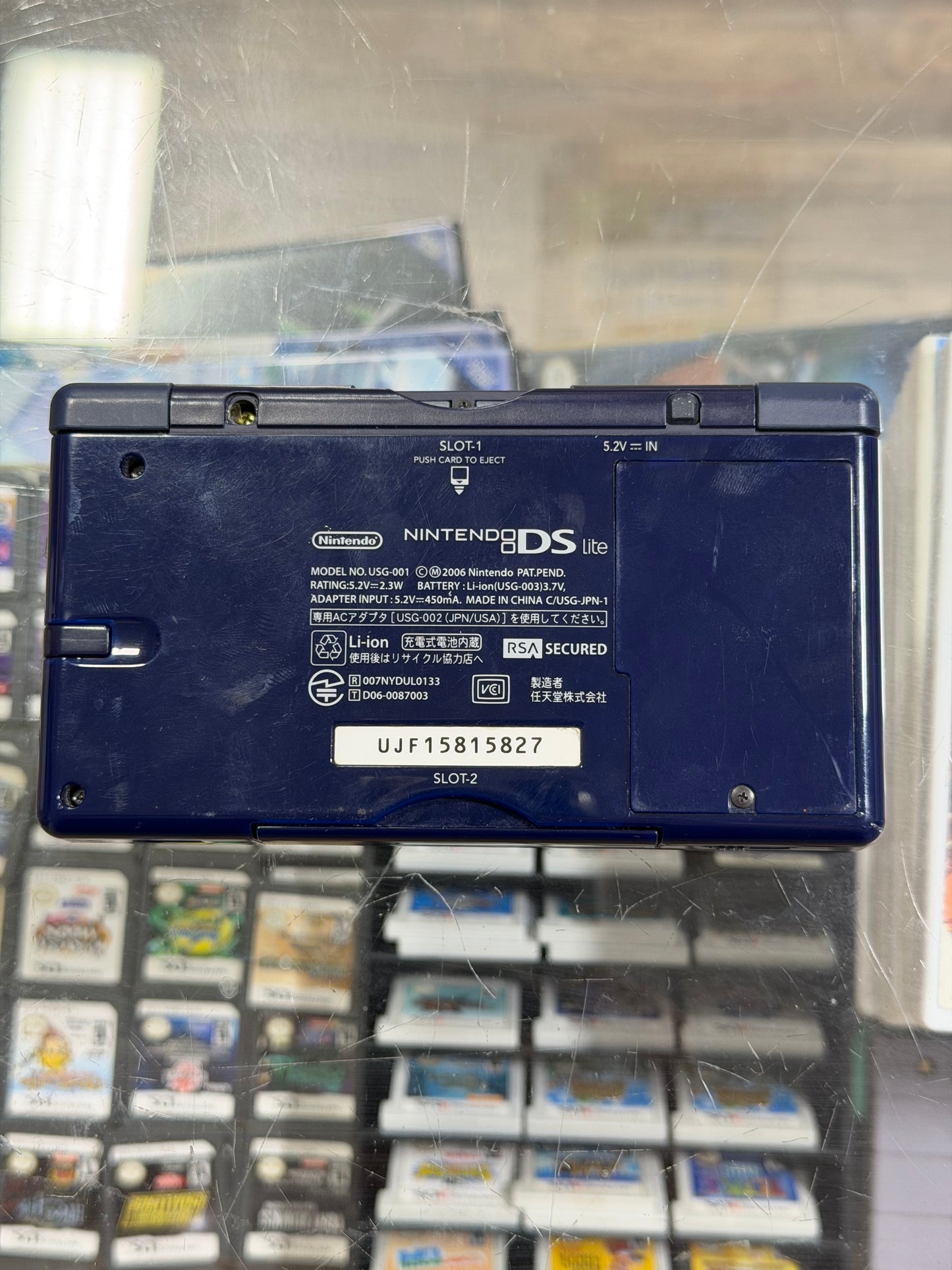 Dark Blue Nintendo DS Lite Nintendo DS (Charger included)
