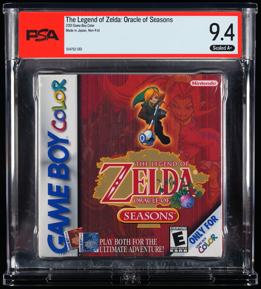 Zelda Oracle Of Seasons GameBoy Color PSA 9.4 A+ Seal