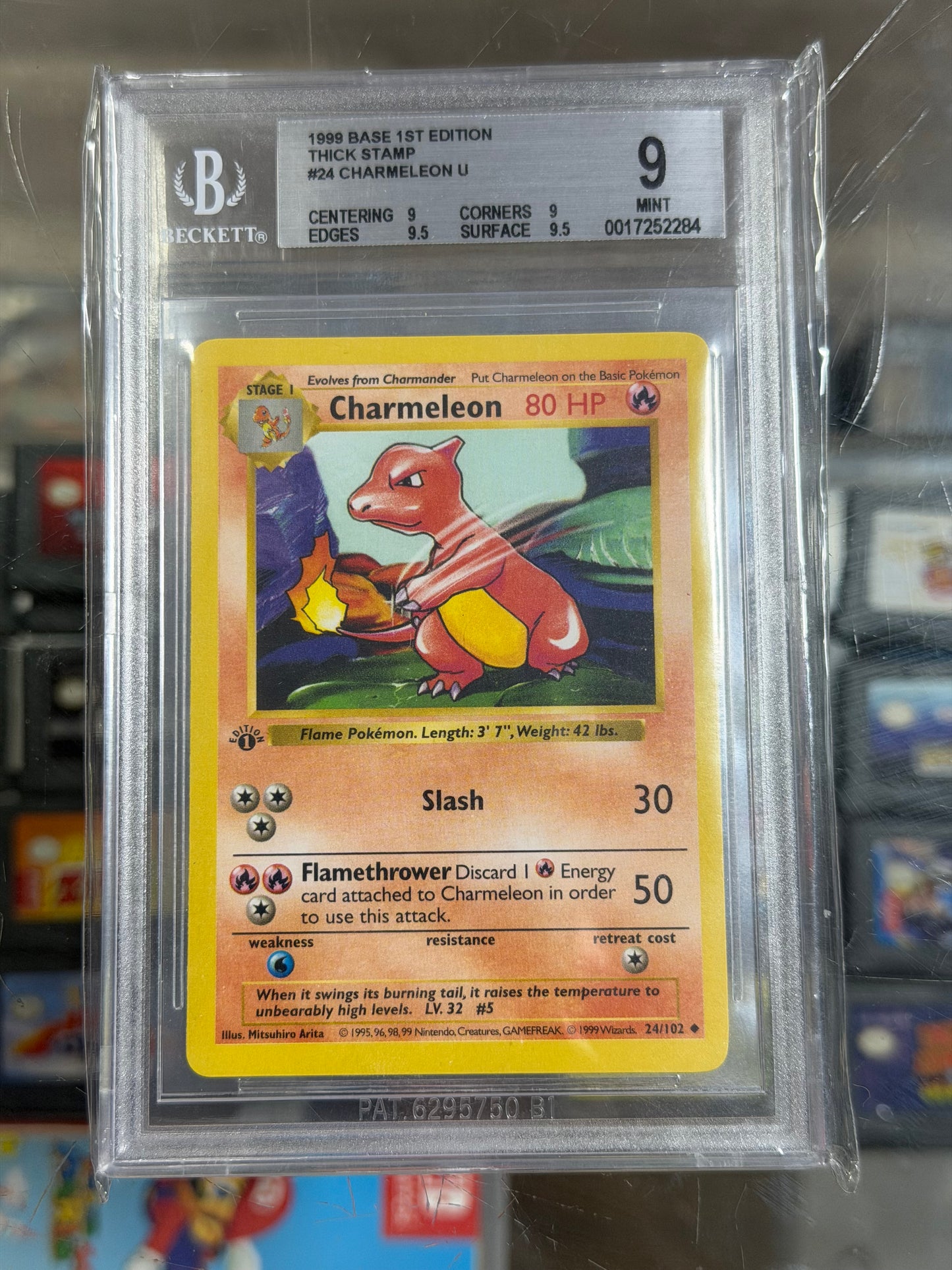 Charmeleon Base Set Shadowless Beckett 9