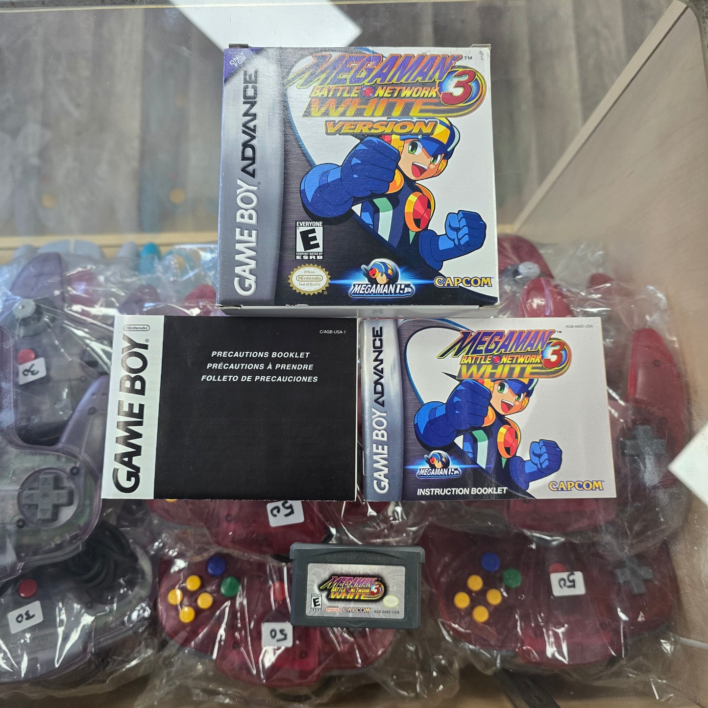 Mega Man Battle Network 3 White CIB with Box Protector Nintendo Gameboy Advance