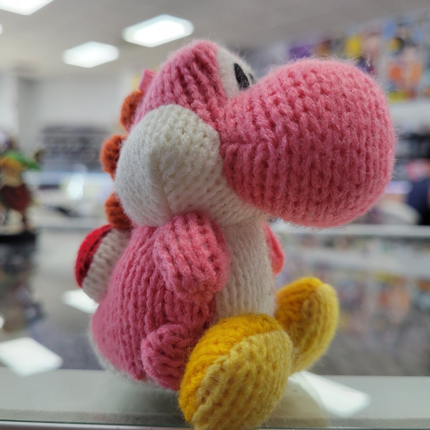 Pink Yarn Yoshi Amiibo