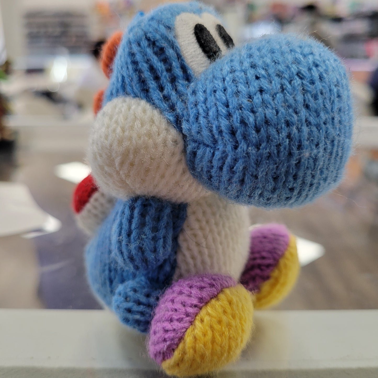 Blue Yarn Yoshi Amiibo