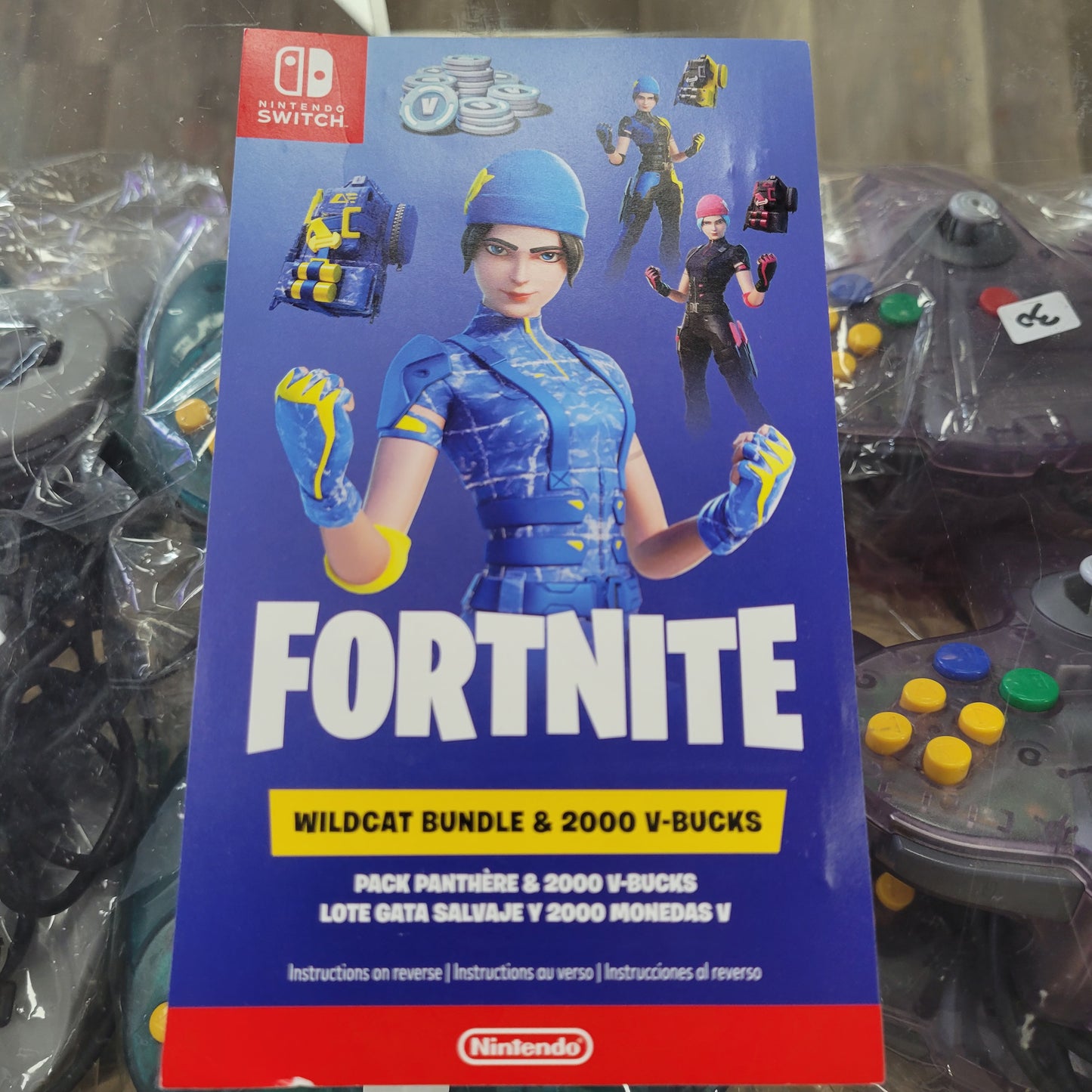 Nintendo Switch Fortnite Wild Cat Bundle and 2000 V-Bucks Code