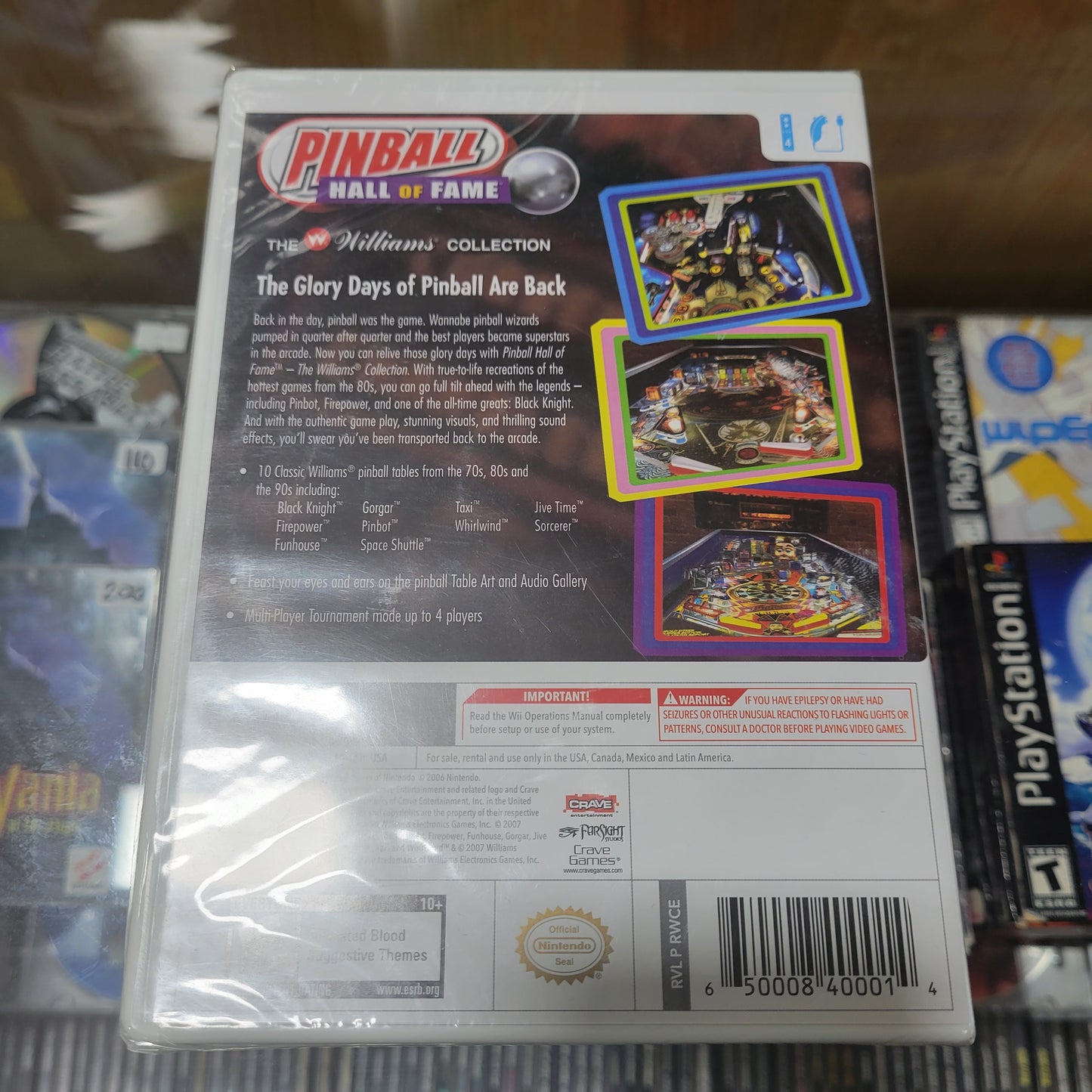 Pinball Hall Of Fame Nintendo Wii New Sealed