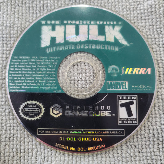 The Incredible Hulk Ultimate Destruction Nintendo Gamecube