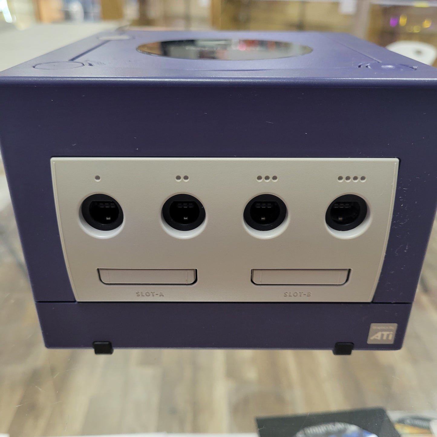 Purple Indigo Gamecube System all Cables And Controller Included