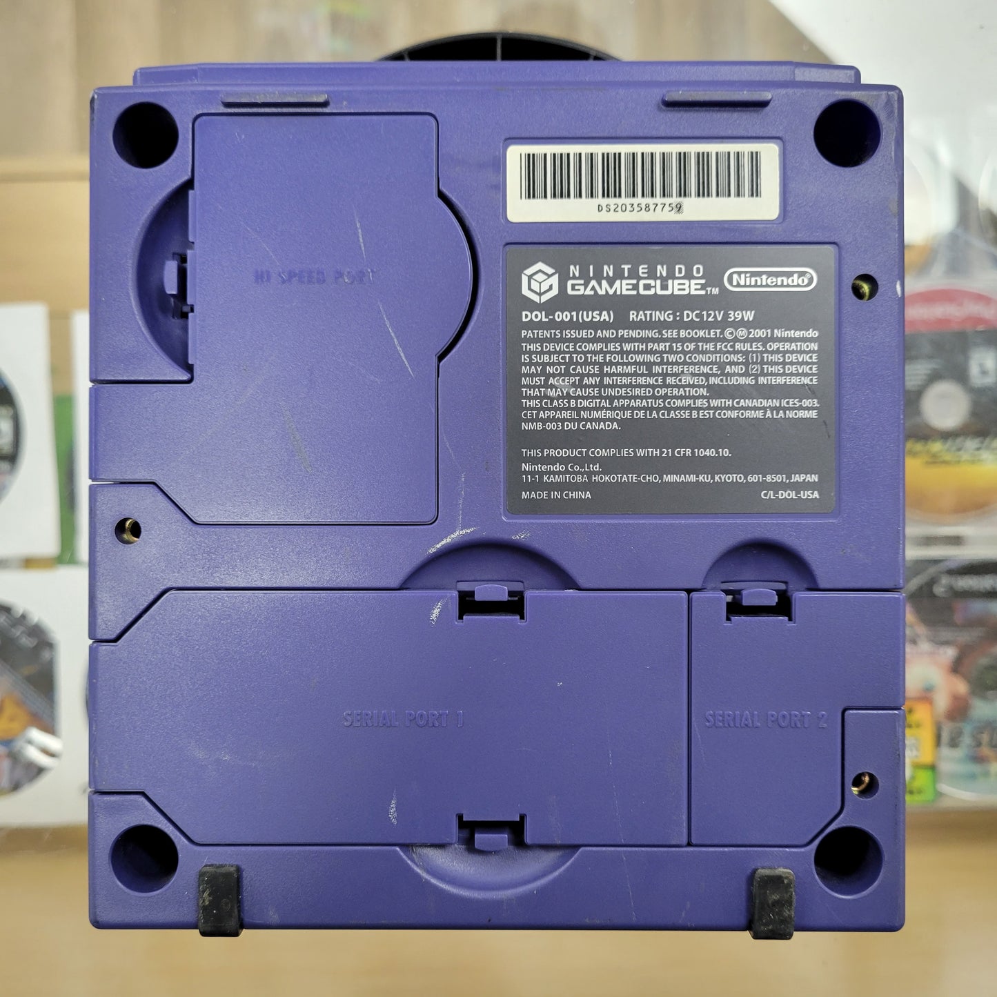 Purple Indigo Gamecube System all Cables And Controller Included