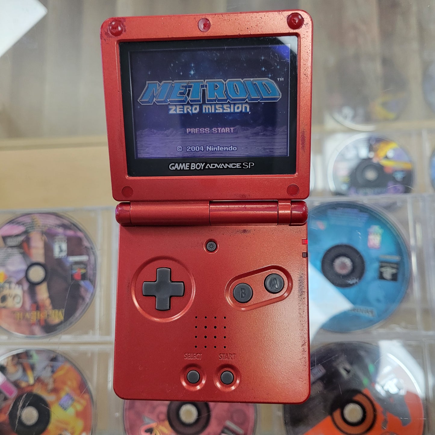 Red Gameboy Advance SP