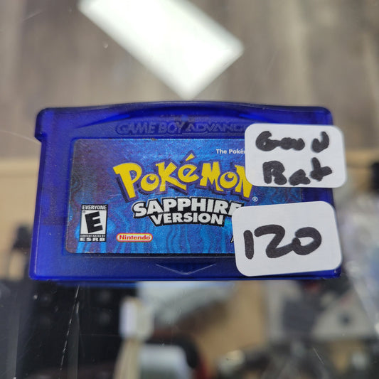 Pokémon Sapphire Version Nintendo Gameboy Advance Authentic Good Battery