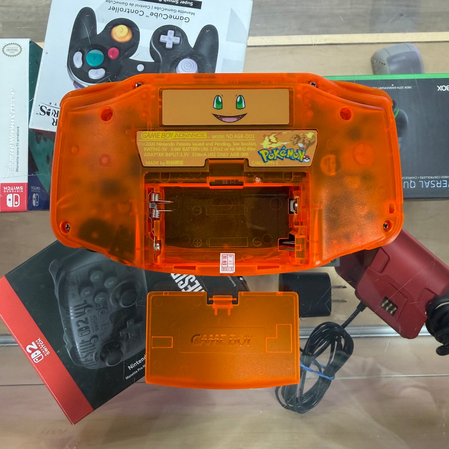 Custom Nintendo Gameboy Advance SP Handheld with Brighter Screen (Charmander)